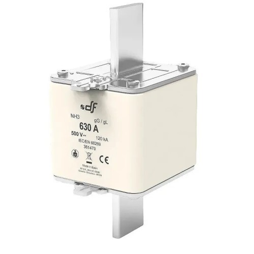 Cartucho Fusible de cuchilla NH3 GG 500-630A 500V 120 kA Aparelec - 2