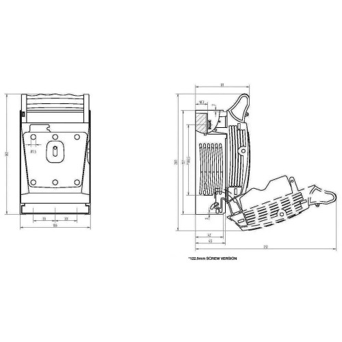 Seccionador para fusibles NH00 3 Polos 160A fijación por tornillos - 2