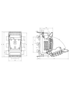 Seccionador para fusibles NH00 3 Polos 160A fijación por tornillos - 3 2