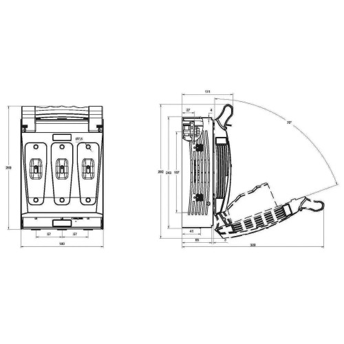 Interruptor seccionador bajo carga para fusibles NH1 3 Polos 250A - 4