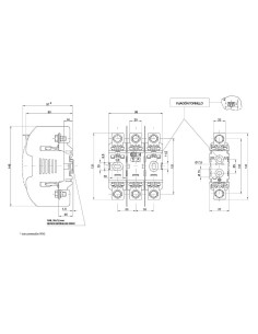 Bases Portafusibles NH00 1 Polo 160A 690/800V conexión tornillo - 1 2