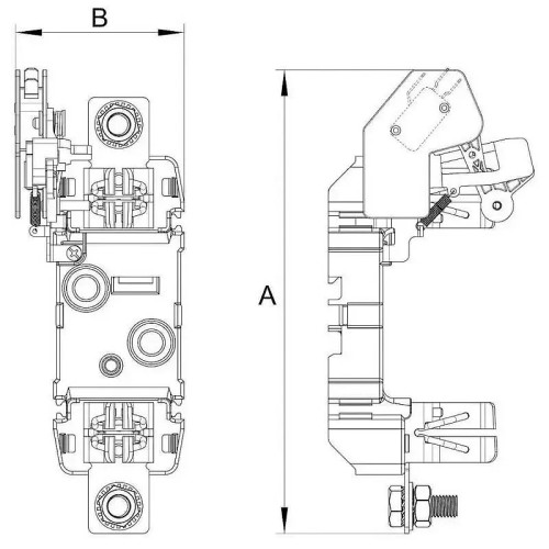 Bases Portafusibles NH1 1 Polo 250A 690/800V conexión tornillo - 4