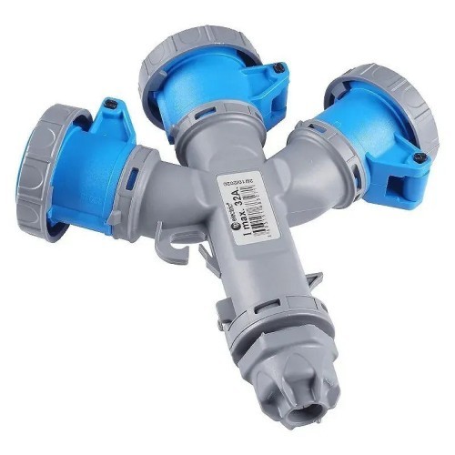 Adaptador múltiple 3 salidas con entrada cable 2P+T 32A 230V IP67 - 1