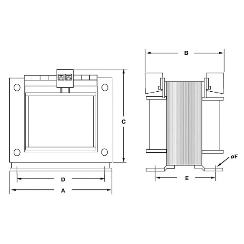 Transformadores monofásicos de mando TR21 40-320VA 24-48V - 2
