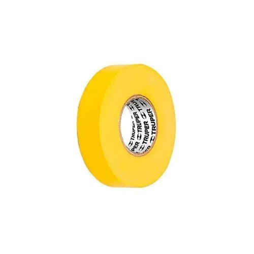 Cinta aislante adhesiva PVC amarillo 0,15x19MM 20 metros - 1
