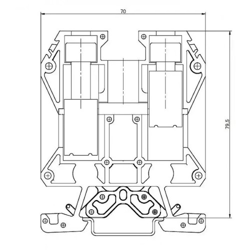 Bornas de conexión por tornillos gris de 70mm2 - 6