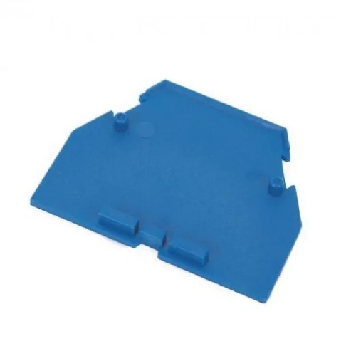 Tapa lateral azul para bornas de paso 16mm2 - 4