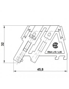 Tope sujeción Torsa 35 de 2,5-16 mm2 - 1 2