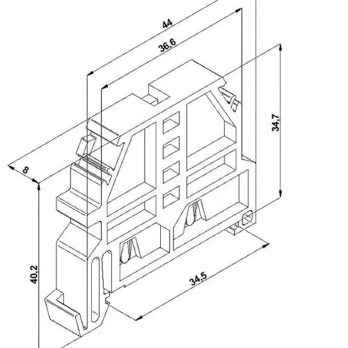 Tope sujeción Torsa 35 de 2,5-16 mm2 sin tornillo - 2 Tope sujeción Torsa 35 de 2,5-16 mm2 sin tornillo - 2