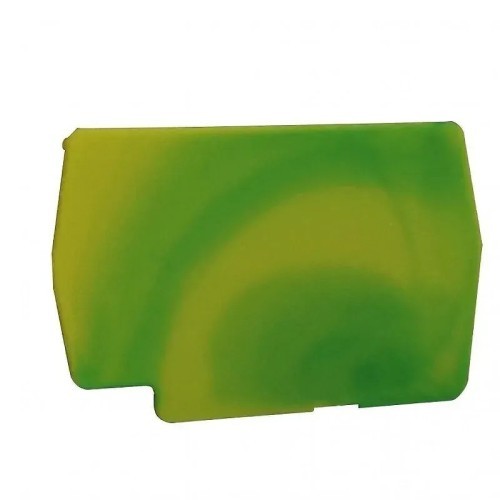 Tapa de cierre amarillo/verde para bornes por resorte de 2,5mm2 - 2