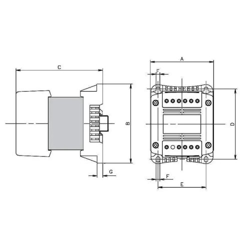 Transformador monofásico de mando y separación de circuitos TR28 24-48V 25-40VA IP20 - 6