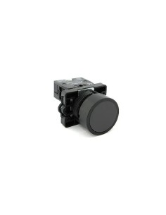 Pulsador negro rasante con retorno 1 NA IP20 Ø22mm - 1