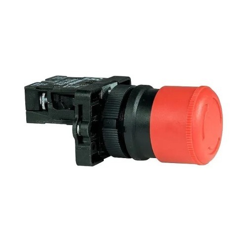 Pulsador rojo paro de emergencia 1NC Ø30mm - 2 Pulsador rojo paro de emergencia 1NC Ø30mm - 2