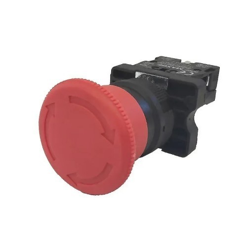 Pulsador rojo paro de emergencia 1NC Ø60mm - 1 Pulsador rojo paro de emergencia 1NC Ø60mm - 1