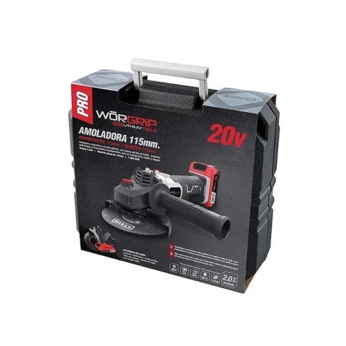 Amoladora 115MM 20V con 1 batería 2.0 AH WORGRIP - 7