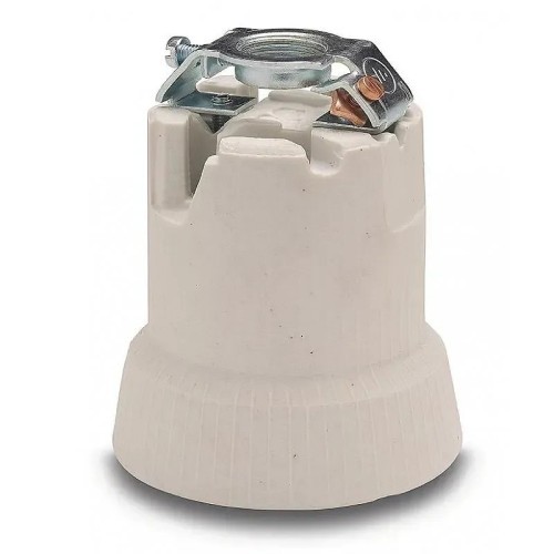 Portalámparas cerámico E-40 con soporte 3/8G de Famatel 801 - 1