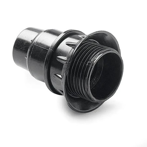 Portalámparas roscado negro con tope y arandela E-14 de Famatel 466 - 2