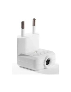 Clavija trasmueble 10A 250V blanco salida lateral Famatel 1003 - 1