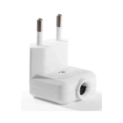 Clavija trasmueble 10A 250V blanco salida lateral Famatel 1003 - 1