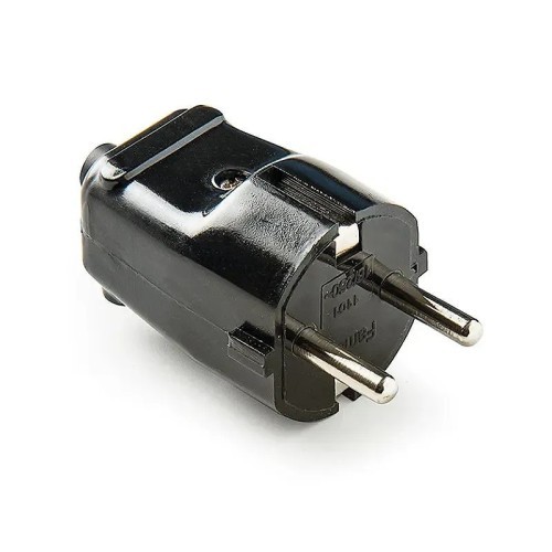 Clavija ø4,8mm Famatel 1101-N negro 16A 250V con TT lateral - 1
