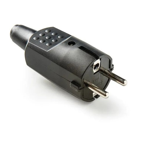 Clavija PVC de goma ø4,8mm Famatel 1104 negro 16A 250V - 1