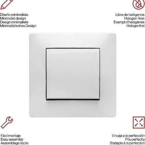 Cruzamiento de empotrar blanco 10A 250V Famatel 9104 - 4 Cruzamiento de empotrar blanco 10A 250V Famatel 9104 - 4