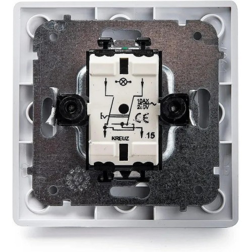 Cruzamiento de empotrar blanco 10A 250V Famatel 9104 - 3