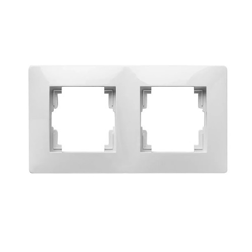 Marco doble de empotrar blanco Famatel 9120 - 1