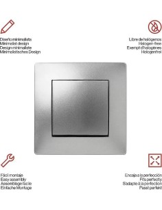 Cruzamiento aluminio de empotrar 10A 250V Famatel 9204 - 1 2