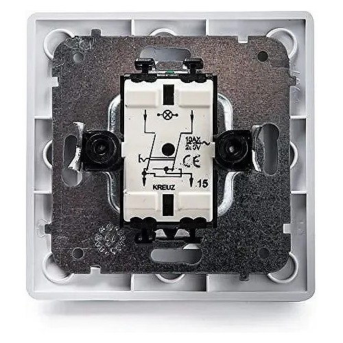 Conmutador empotrado de aluminio 10A 250V Famatel 9402 - 4