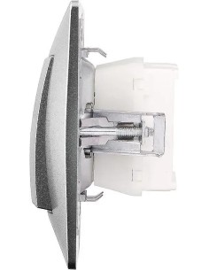 Doble Conmutador empotrado de aluminio 10A 250V Famatel 9403 - 7 2