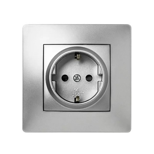 Base enchufe aluminio empotrada TT 2P+T 16A 250V Famatel 9223 - 1