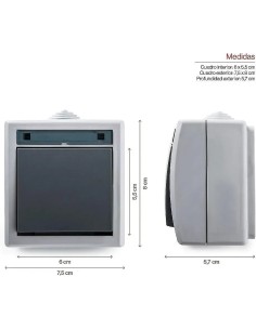 Interruptor Conmutador de superficie estanco IP55 Famatel 19075 - 1 2