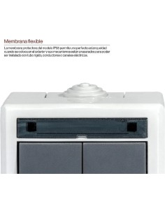 Doble interruptor superficie estanco IP55 Famatel 19076 - 1 2