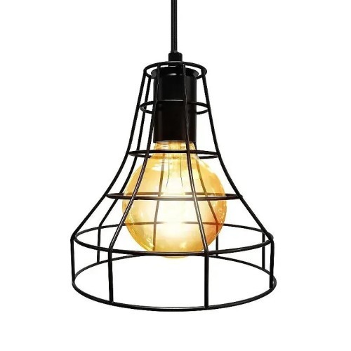 Aplique vintage colgante Matel cónico E-27 - 1