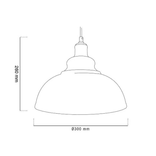 Aplique vintage colgante Matel E-27 250x300MM - 2