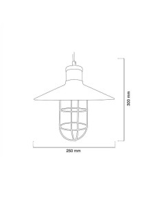 Aplique vintage colgante Matel E-27 300x260MM - 1 2