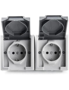 Base doble de superficie estanco IP55 Famatel 19080 - 11 2