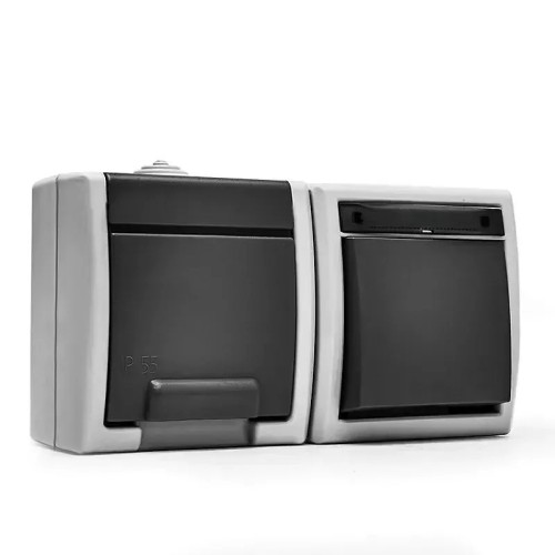 Conmutador + base de superficie estanco IP55 Famatel 19081 - 9
