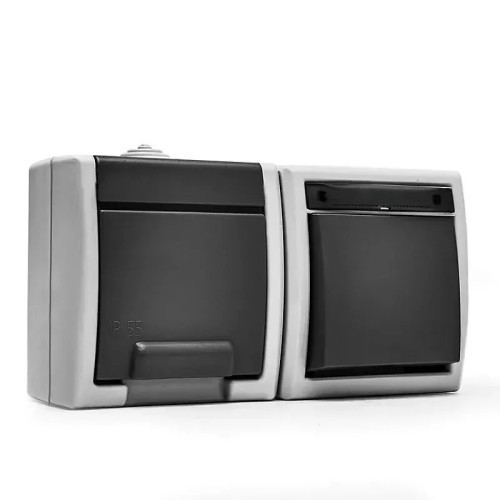 Conmutador + base de superficie estanco IP55 Famatel 19081 - 9 Conmutador + base de superficie estanco IP55 Famatel 19081 - 9