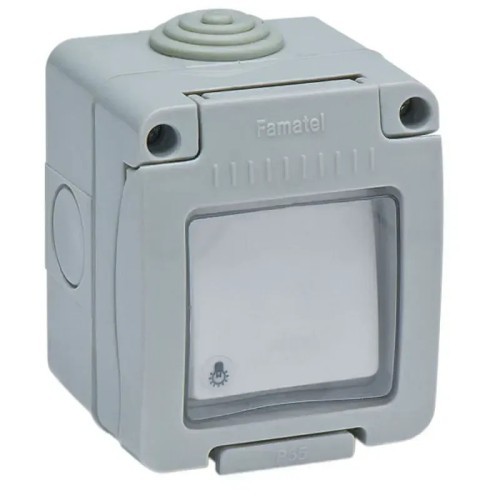 Pulsador de luz superficie estanco IP55 Famatel 19039 - 1