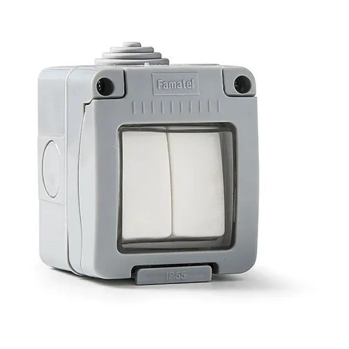 Conmutador doble de superficie estanco IP55 Famatel 19044 - 1