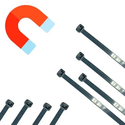 Brida 2,5x100 de nylon detectable con detector de metales - 1