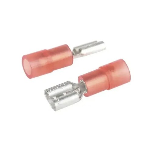 Terminal faston hembra nylon preaislado rojo 6,3 mm - 1
