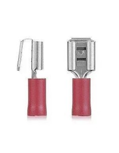 Terminal faston macho/hembra rojo 6,3MM - 1
