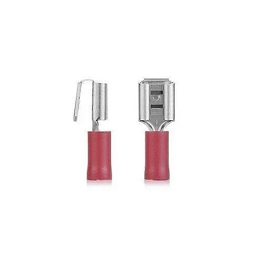 Terminal faston macho/hembra rojo 6,3MM - 1