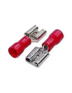 Terminal faston hembra PVC preaislado rojo 6,3MM - 1