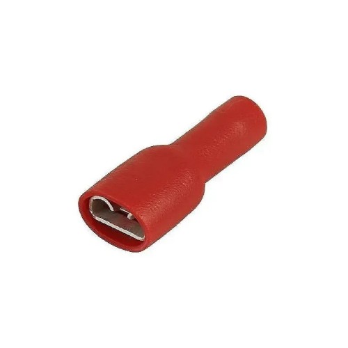 Terminal faston hembra PVC aislado rojo 6,3 mm - 1