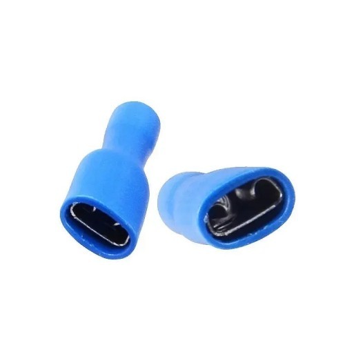 Terminal faston hembra PVC aislado azul 6,3 mm - 1