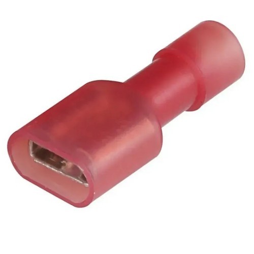 Terminal faston hembra nylon aislado rojo 6,3 mm - 2